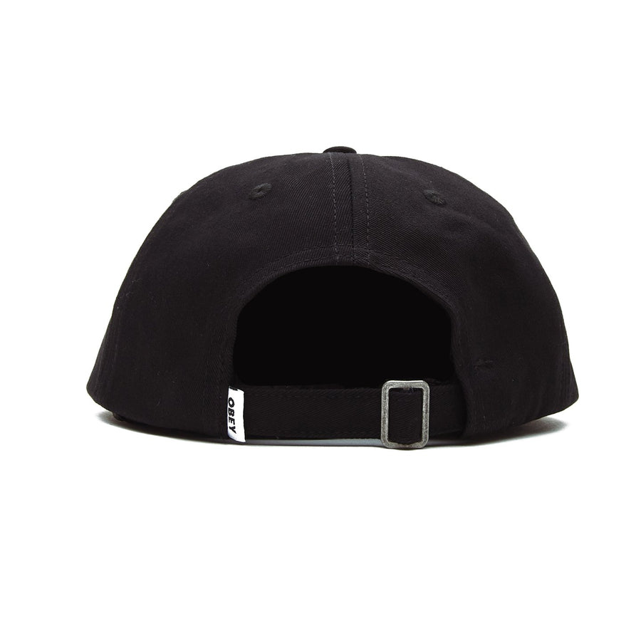 Block 6 Panel Strapback Black