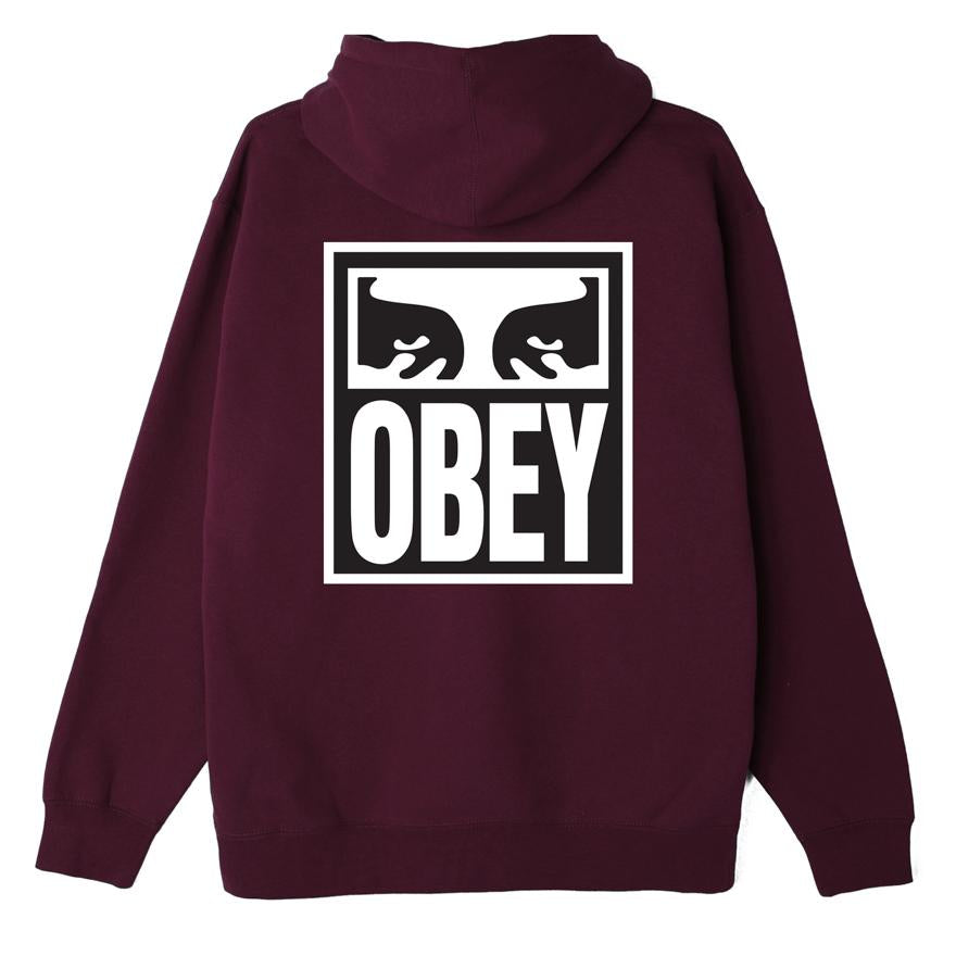 Eyes Icon II Box Fit Pullover Hood berry wine
