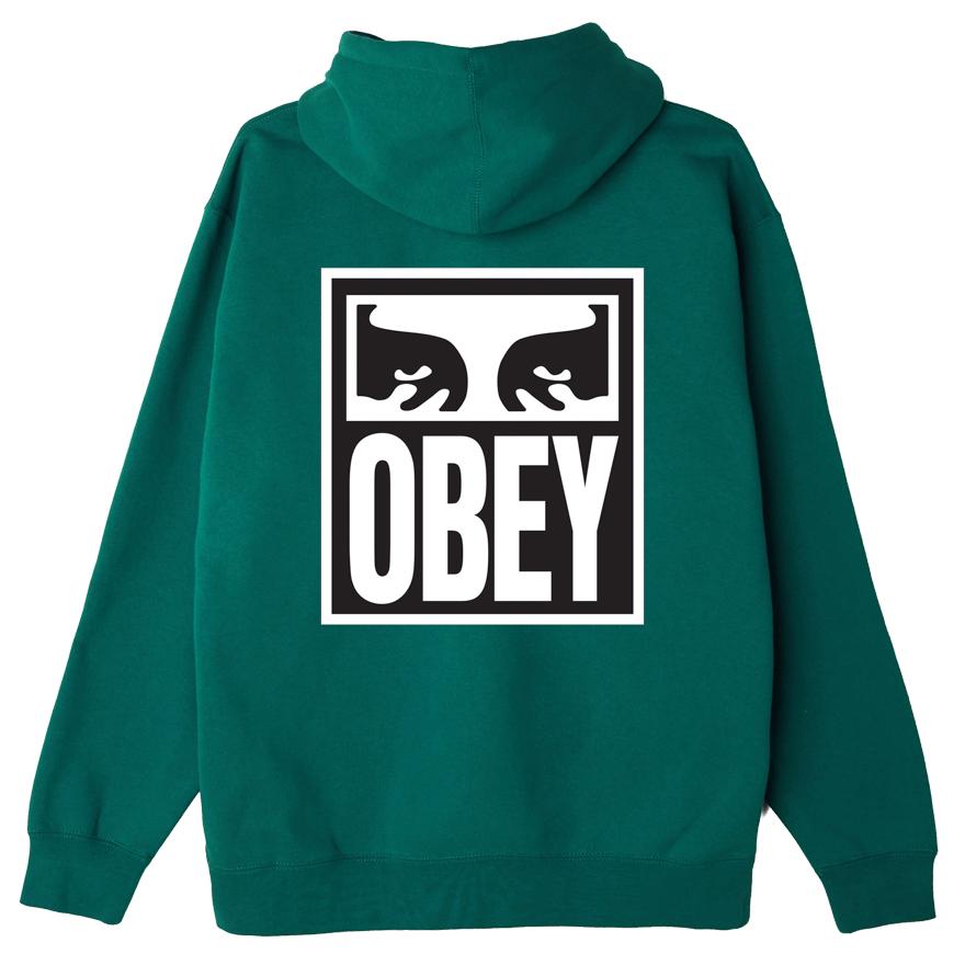 Eyes Icon II Box Fit Pullover Hood mallard green