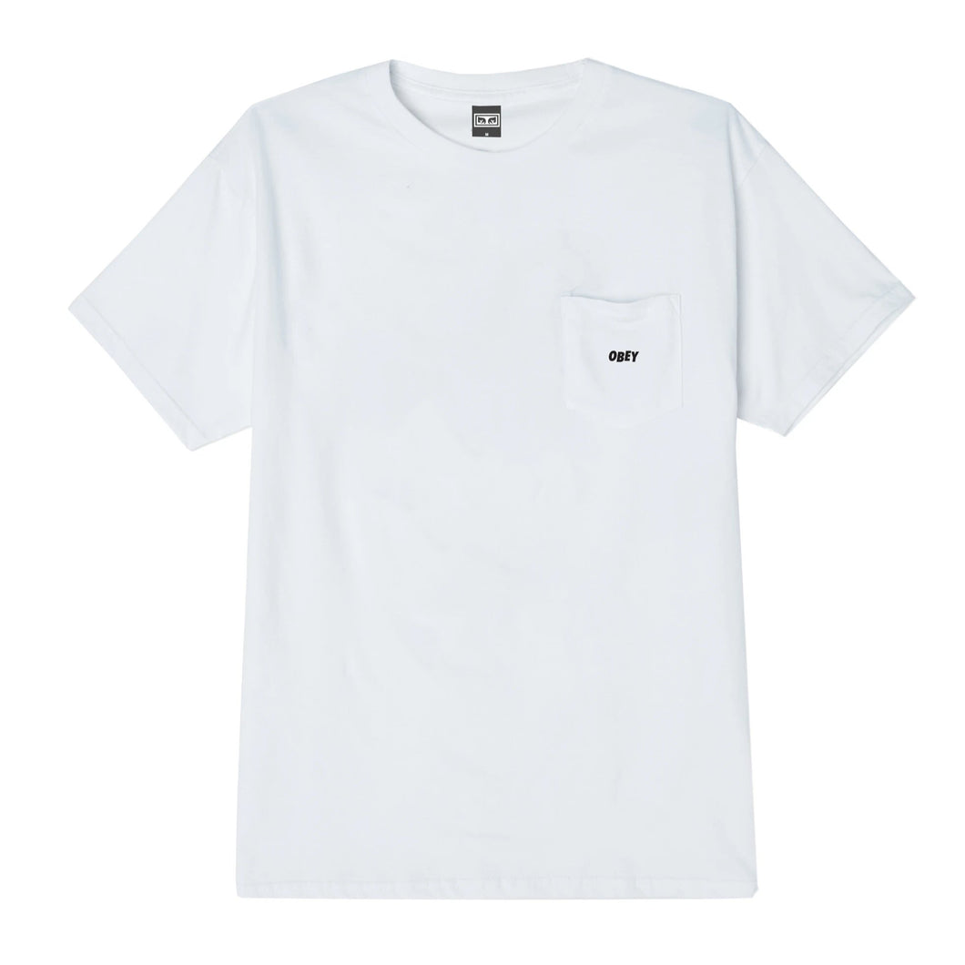 Jumbled Basic Pocket Tee White