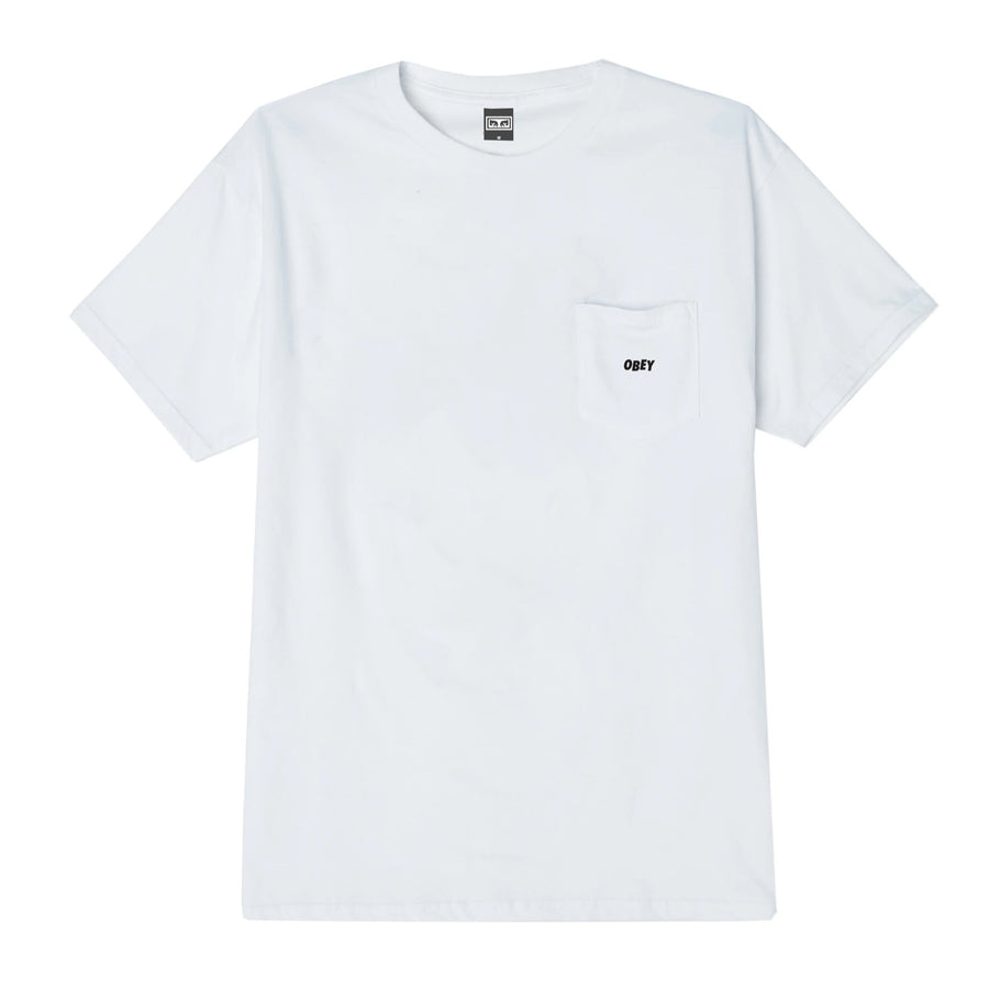 Jumbled Basic Pocket Tee White