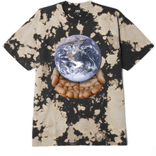 Our Planet Is In Your Hands Heavyweight Bleach Tie Dye T-Shirt Black