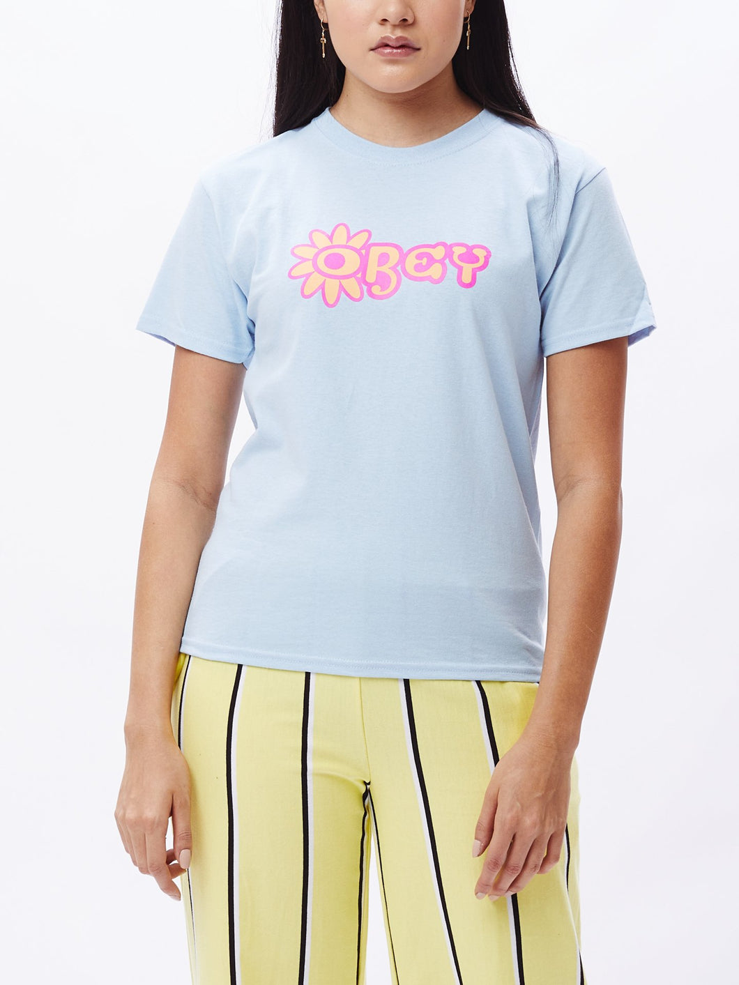 Bubbles Shrunken T-Shirt Light Blue