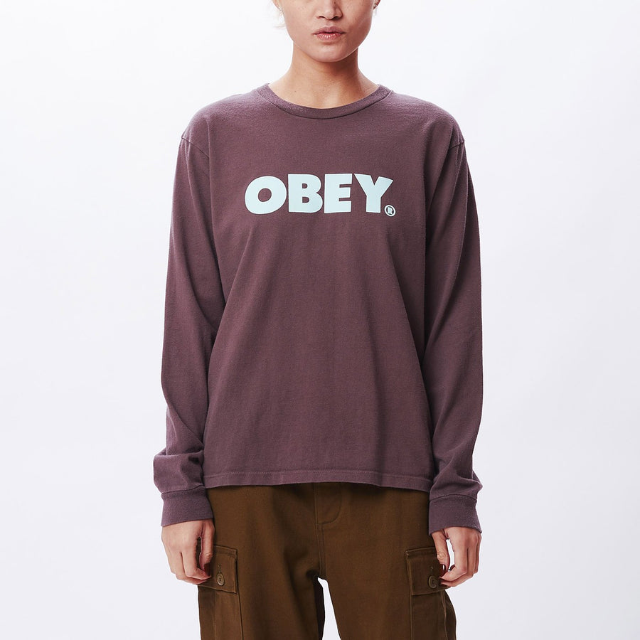 Bold Custom Box LS T-Shirt plum