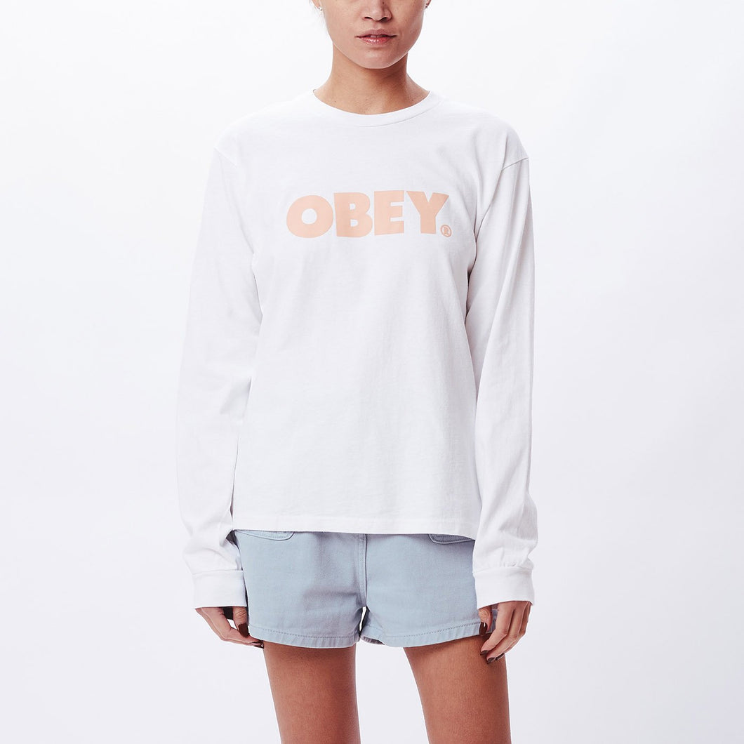 Bold Custom Box LS T-Shirt white