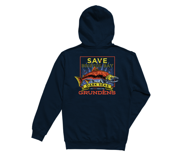 color: Navy ~ alt: Bristol Bay Pullover Hood