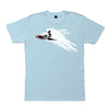 color: Powder Blue ~ alt: Waves to Graves tee