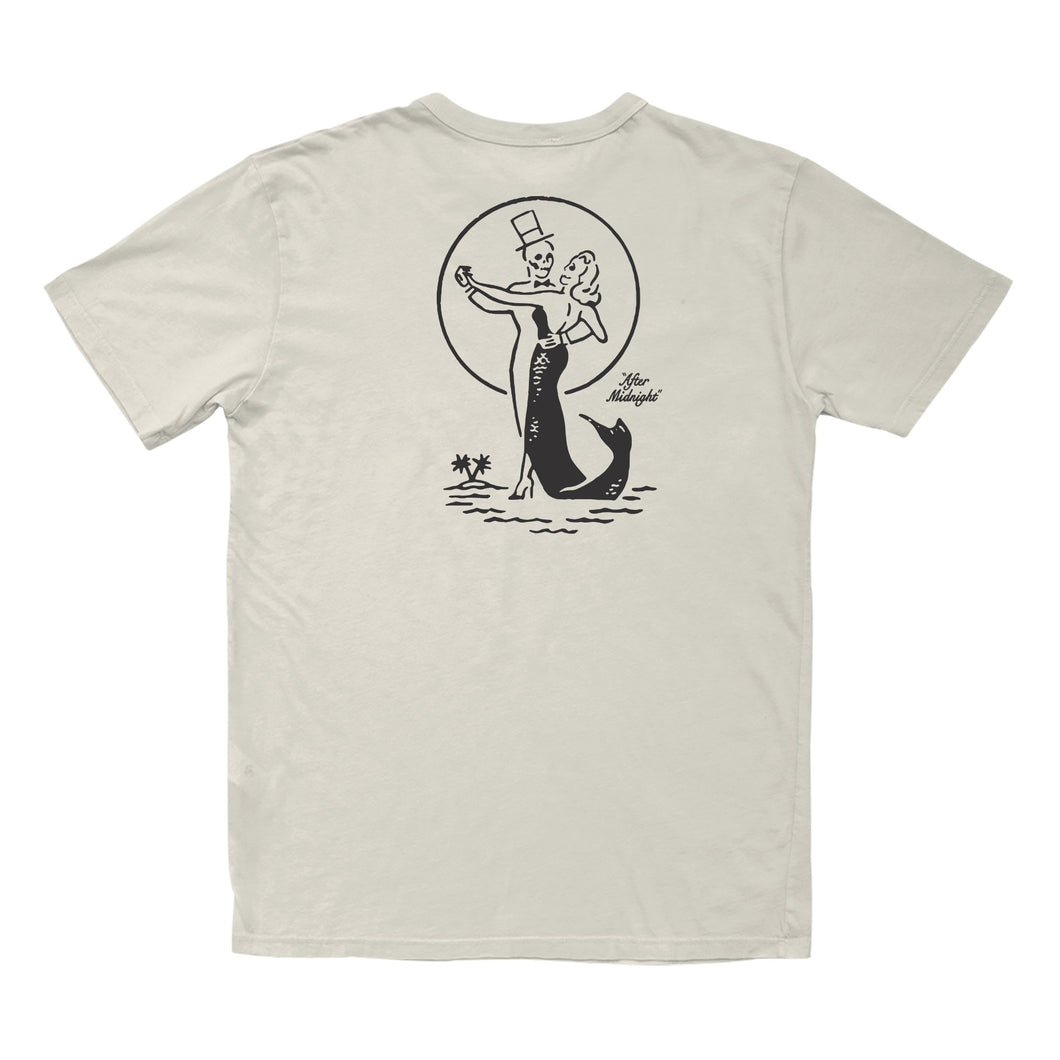color: antique white ~ alt: After midnight old time tee