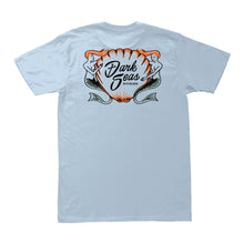 color: Pearl blue ~ alt: shoreline old time tee