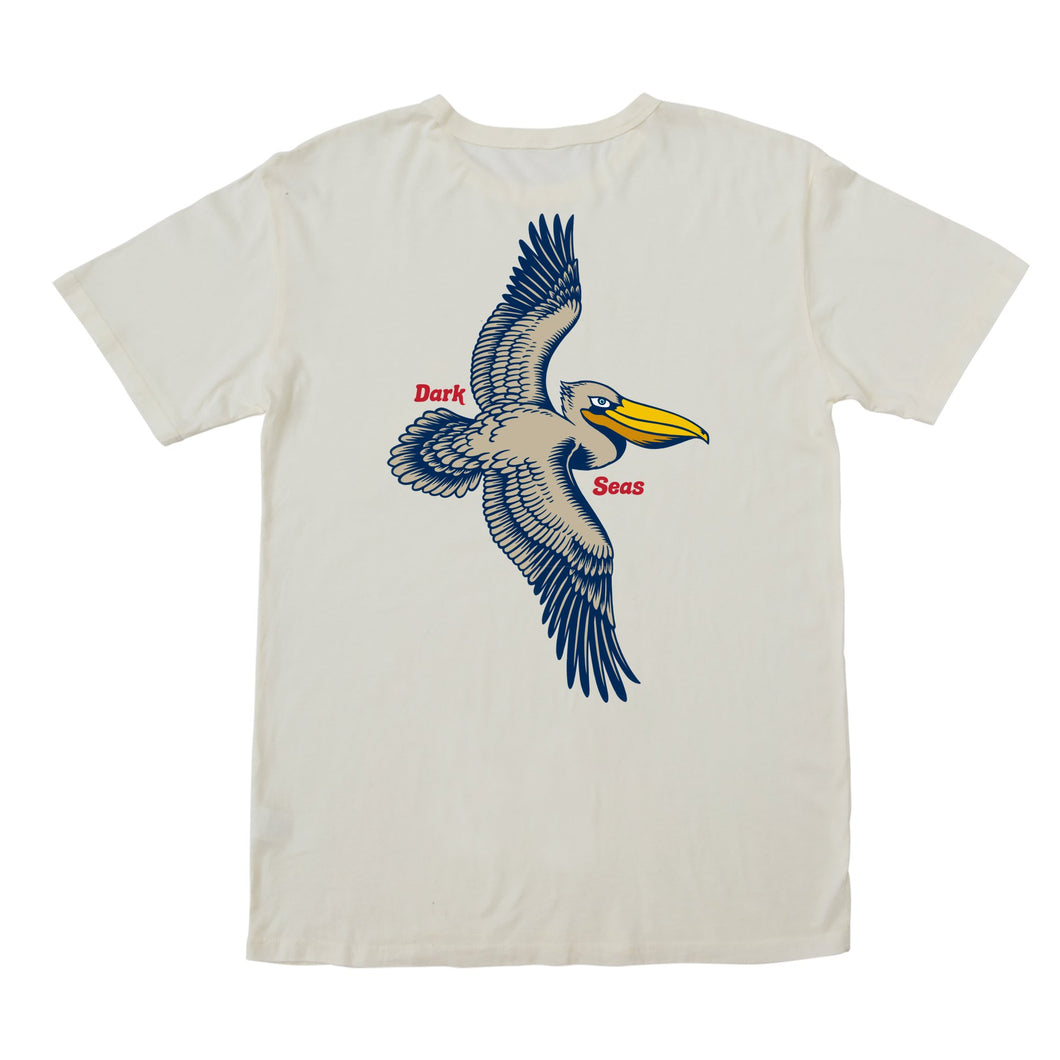 color: antique white ~ alt: long branch old-time pocket tee