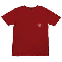 color: red ~ alt: Newport old time pocket tee