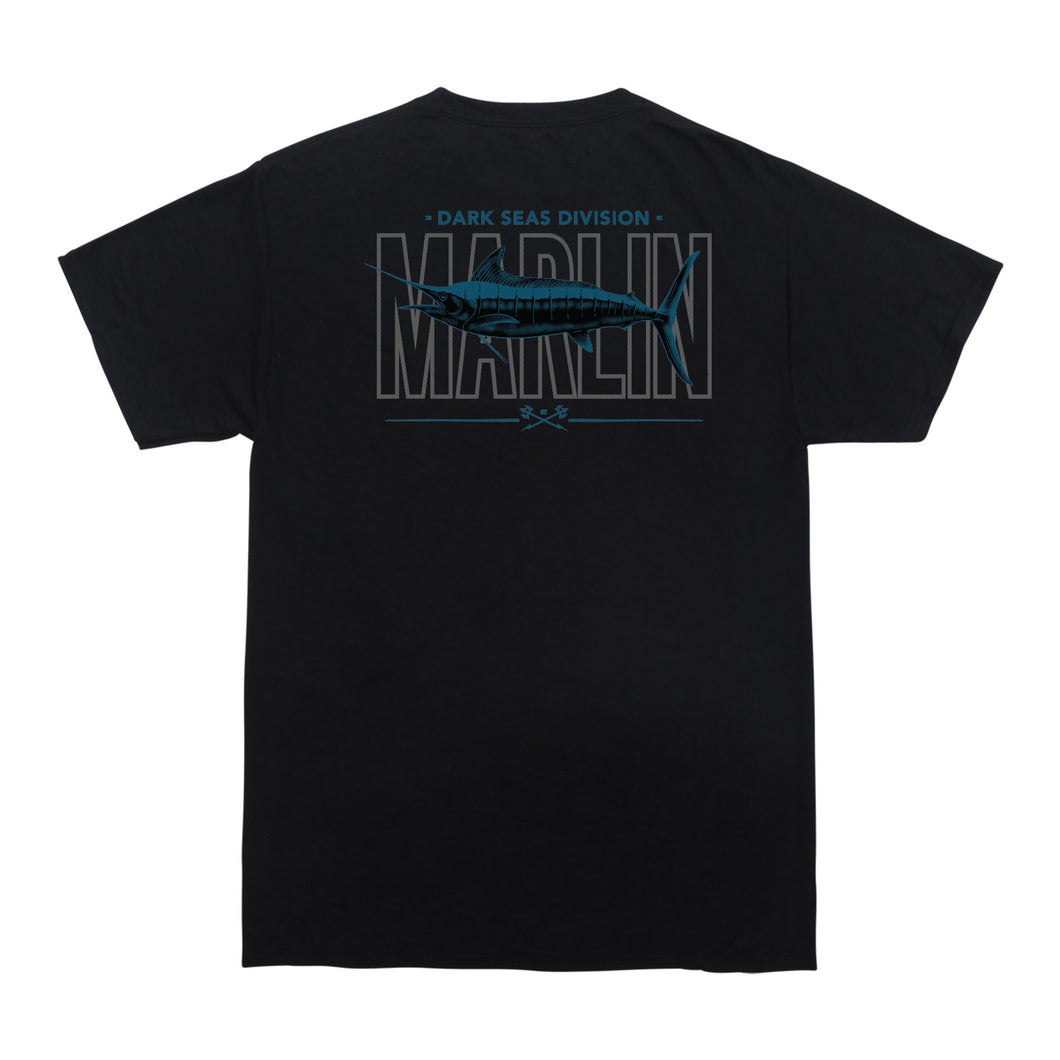 color: black ~ alt: marlin flag wicking tee