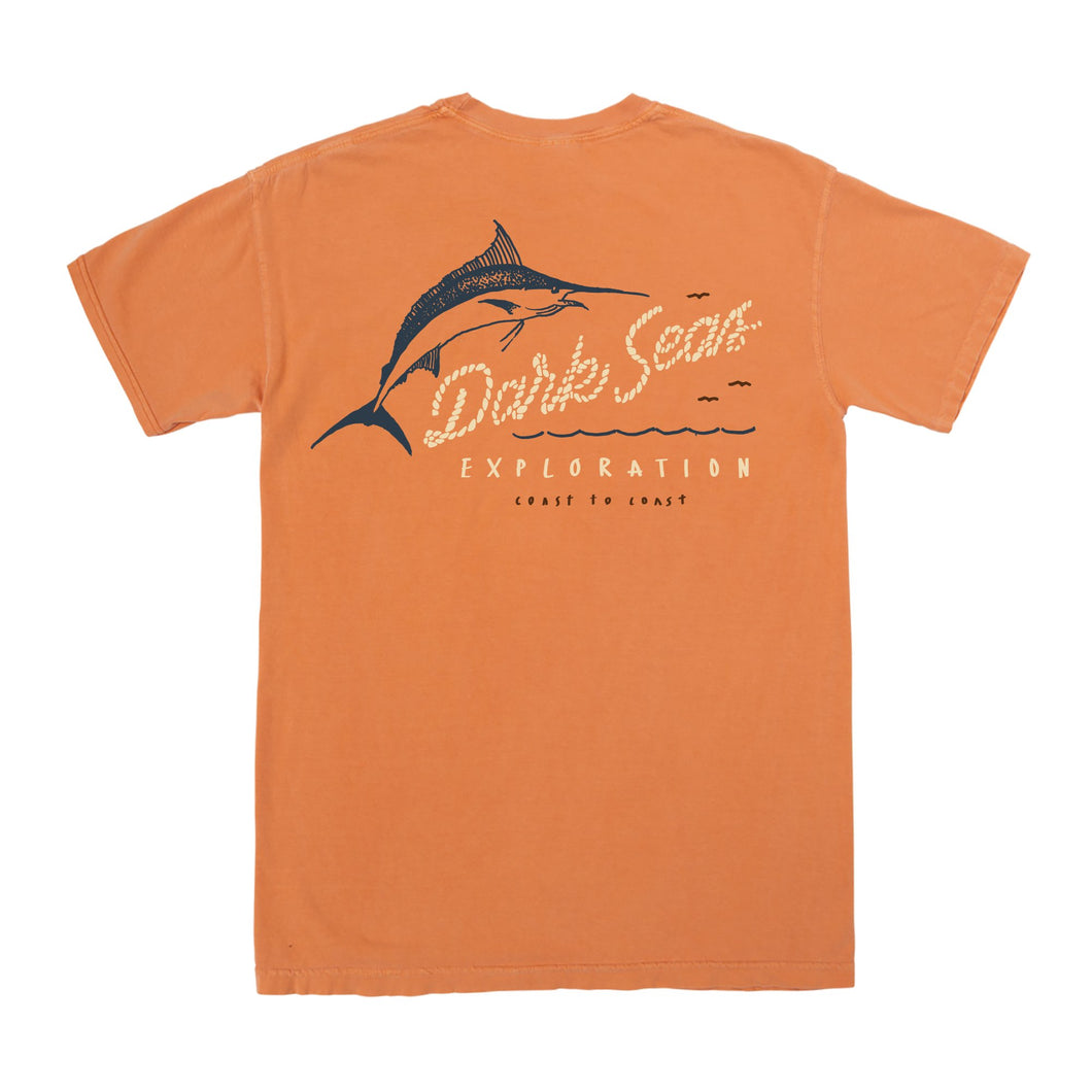 color: burnt orange ~ alt: exploration pigment tee