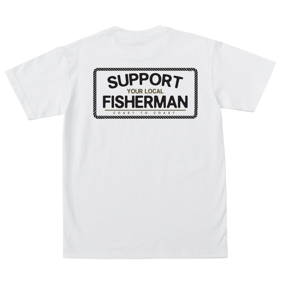 color: white ~ alt: Support basic pocket tee