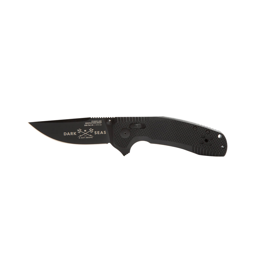 color: Black ~ alt: Dark Seas x SOG Tac XR Knife