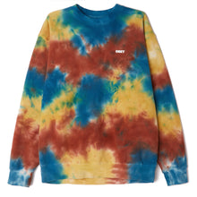 Obey Bold 3 Premium Tie Dye Crewneck auburn
