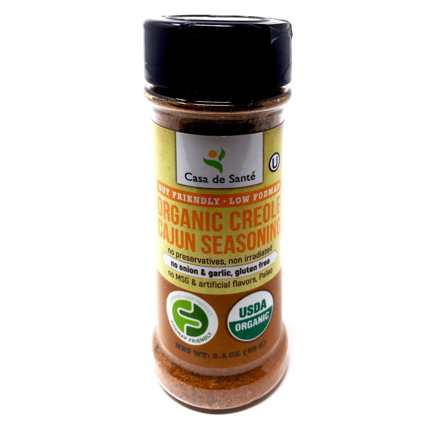 Organic Low FODMAP Spice Mix (Cajun/Creole Seasoning) - No Onion No Garlic, Gluten Free, Low Sodium, No Carb, Keto, Paleo, Kosher-no onion no garlic low fodmap spice-casa de sante